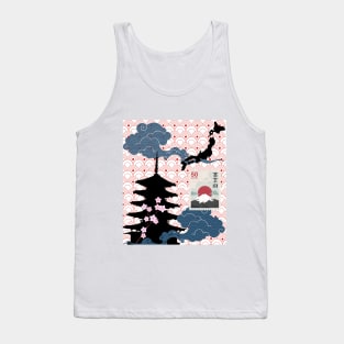 Japanese Culture and Tradition Symbols Tank Top